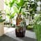 Glitzhome® 30.75" 4-Tier LED Reactive Glaze Ceramic Vase Outdoor Floor Fountain